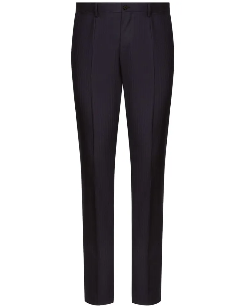 Dolce & Gabbana Gestreifte Hose mit schmalem Schnitt - Blau Blau