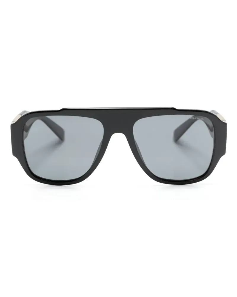Versace Pilotenbrille mit Medusa - Schwarz Schwarz