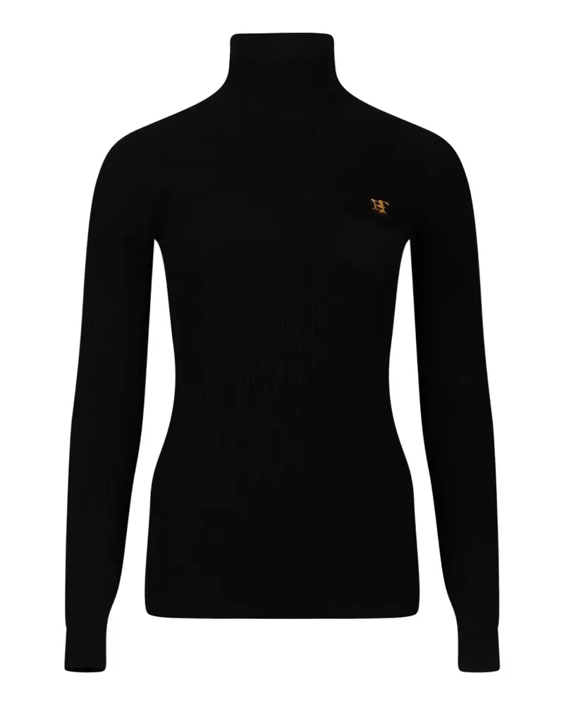 Elisabetta Franchi ribbed-knit roll-neck sweater - Schwarz Schwarz