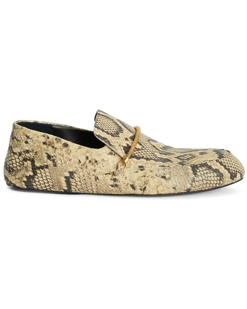 Jil Sander Loafer mit Schlangen-Effekt - Nude Nude
