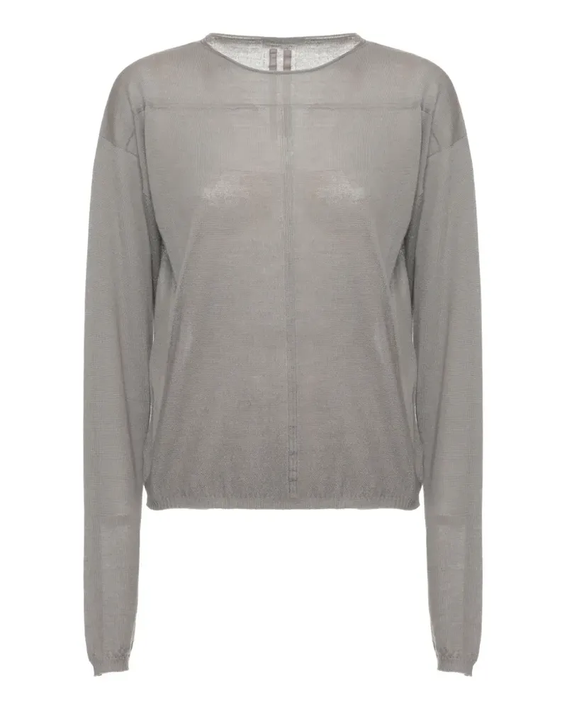 Rick Owens sheer-knit lightweight sweatshirt - Grau Grau