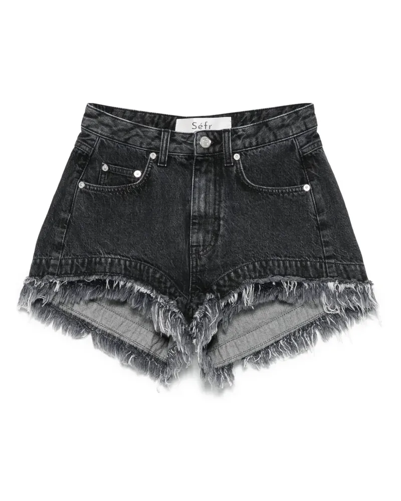 Séfr Thea Jeans-Shorts - Schwarz Schwarz