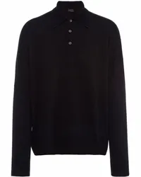 Prada Poloshirt aus Kaschmir Schwarz