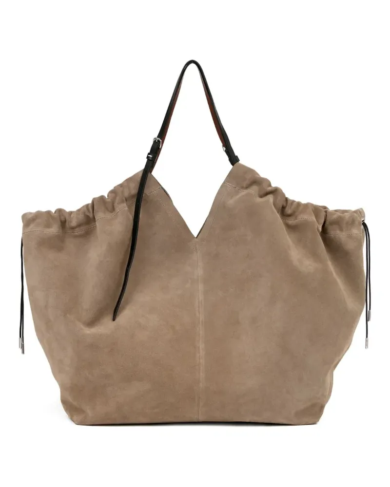 Maison Margiela Lockere Tote Bag aus Wildleder - Nude Nude