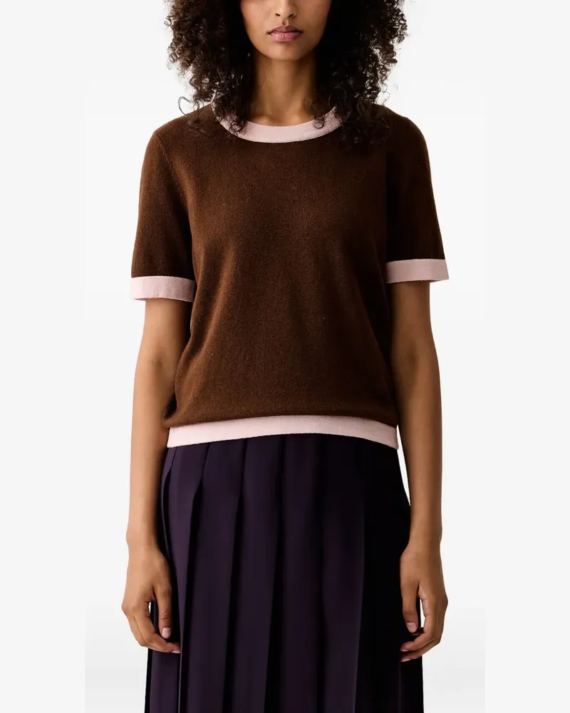 Luisa Spagnoli Kurzärmeliger Pullover - Braun Braun