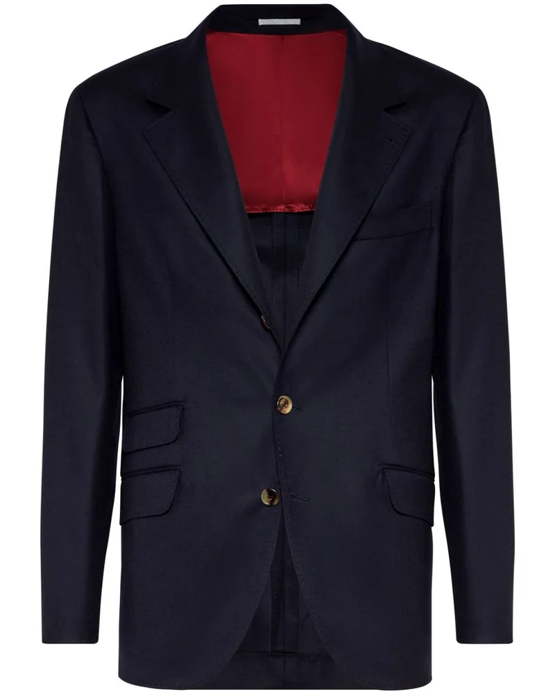 Brunello Cucinelli Einreihiges Sakko - Blau Blau
