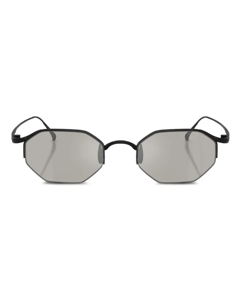 Giorgio Armani geometric-frame sunglasses - Schwarz Schwarz