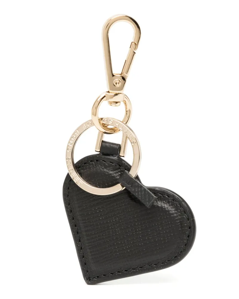 Smythson Schlüsselanhänger mit Herz - Schwarz Schwarz