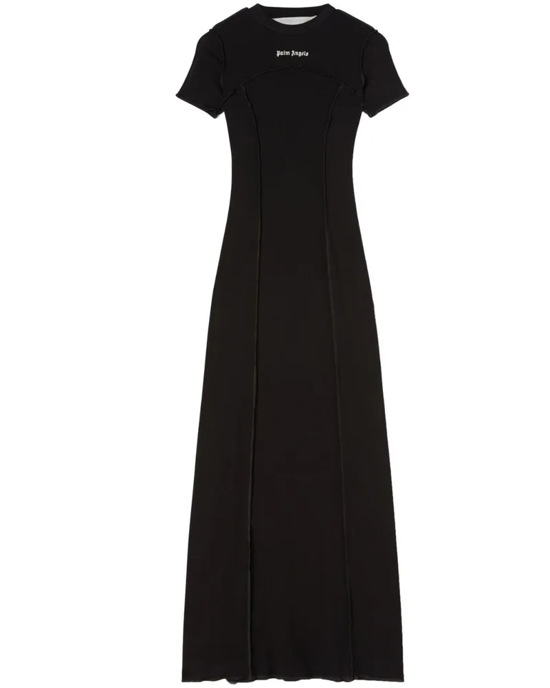 Palm Angels Kleid mit Logo - Schwarz Schwarz