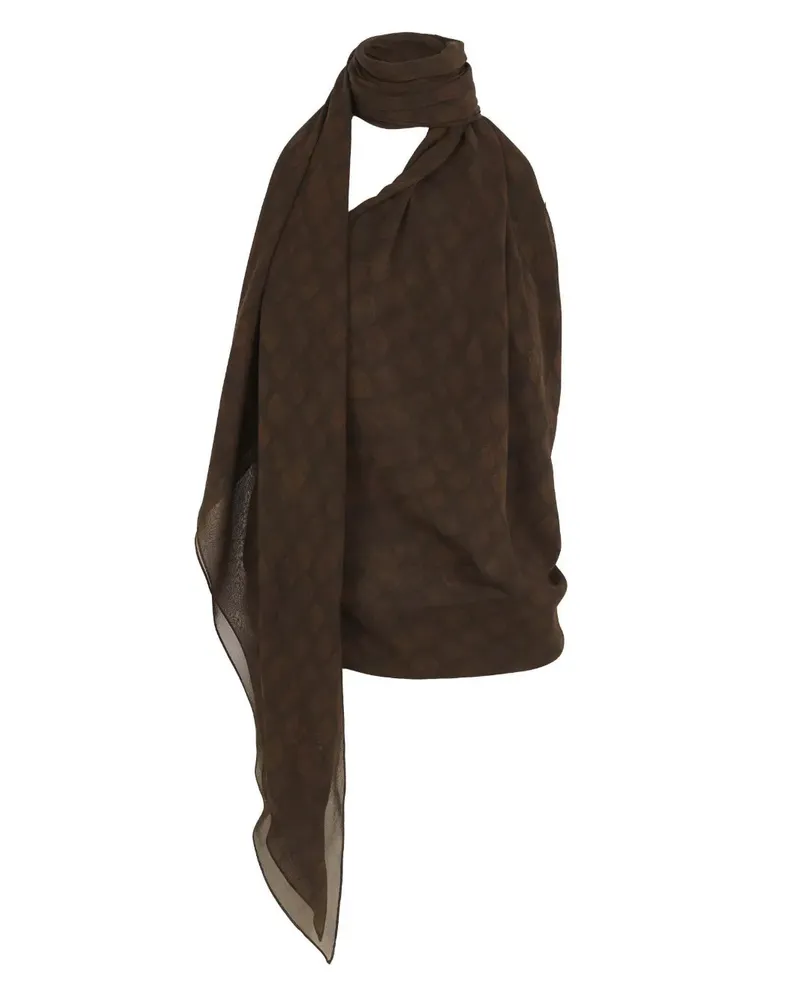 Cortana Georgette halterneck top - Braun Braun