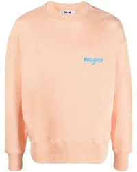 MSGM Sweatshirt mit Palmen-Print Orange