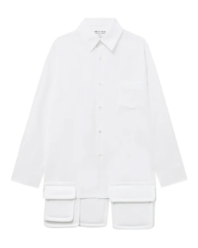 Comme des Garçons Hemd mit Brusttasche - Weiß Weiß