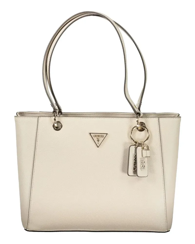 Guess logo-plaque tote bag - Nude Nude