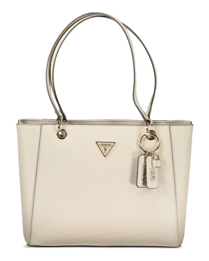 Guess logo-plaque tote bag - Nude Nude