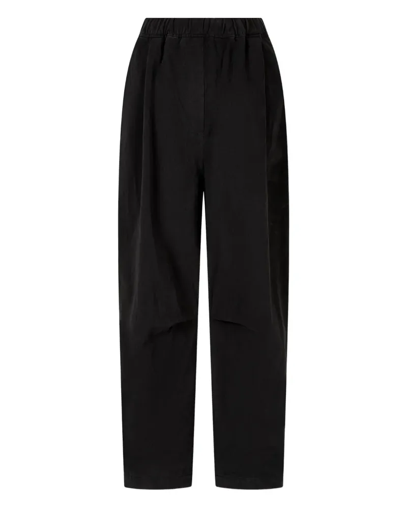 STUDIO TOMBOY Elasticated Baggy Cotton Trousers - Schwarz Schwarz