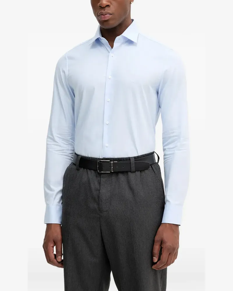 Michael Kors Schmales T-Shirt mit Logo - Blau Blau