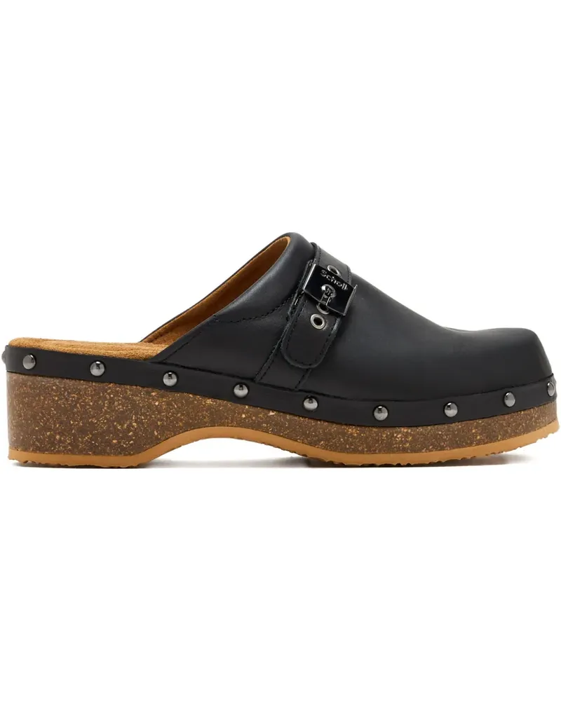 Scholl Pescura Mules mit Nieten 40mm - Schwarz Schwarz