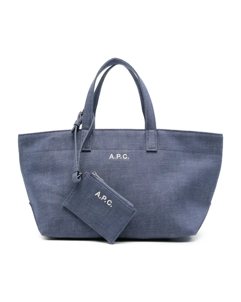 A.P.C. small Drummer tote bag - Blau Blau