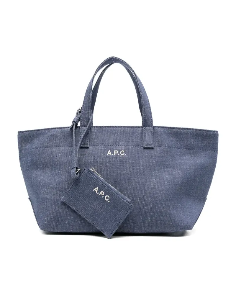 A.P.C. small Drummer tote bag - Blau Blau