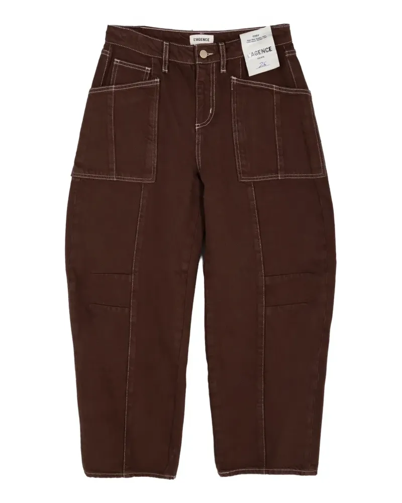 L'Agence Cody contrast-stitch jeans - Braun Braun