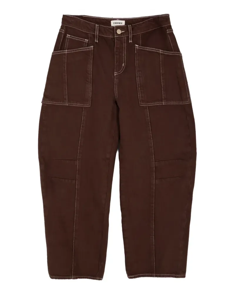 L'Agence Cody Jeans mit Kontrastnähten - Braun Braun