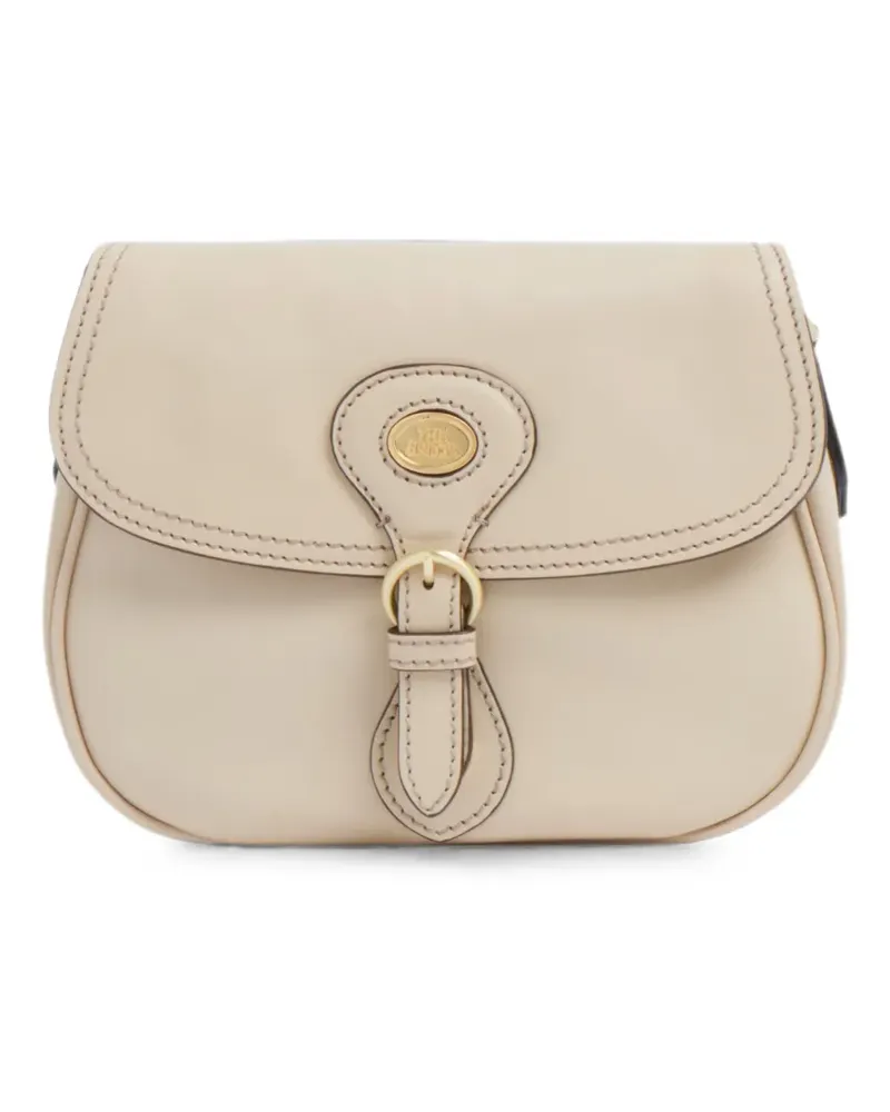 The Bridge buckle-fastening leather cross body bag - Nude Nude