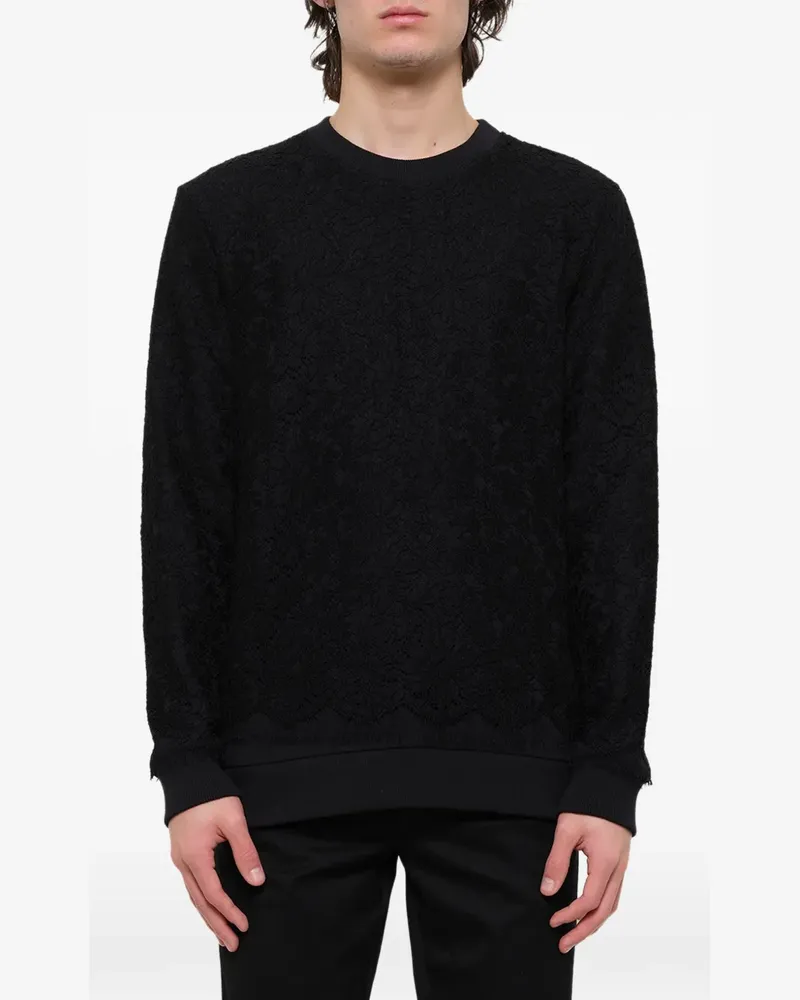 Givenchy Podium lace-overlay sweatshirt - Schwarz Schwarz