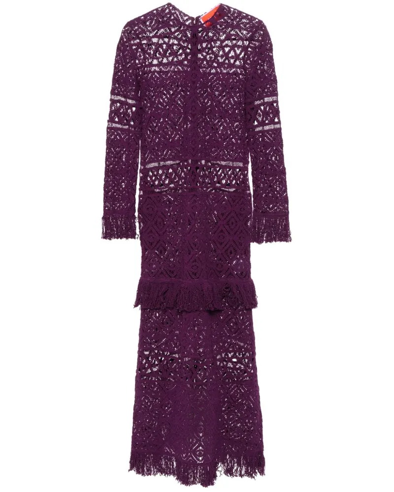 La DoubleJ Lacey Swing Makramee-Kleid - Violett Violett