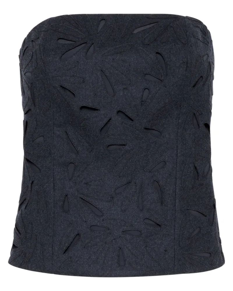 Brunello Cucinelli Oberteil mit Farnmotiv - Grau Grau