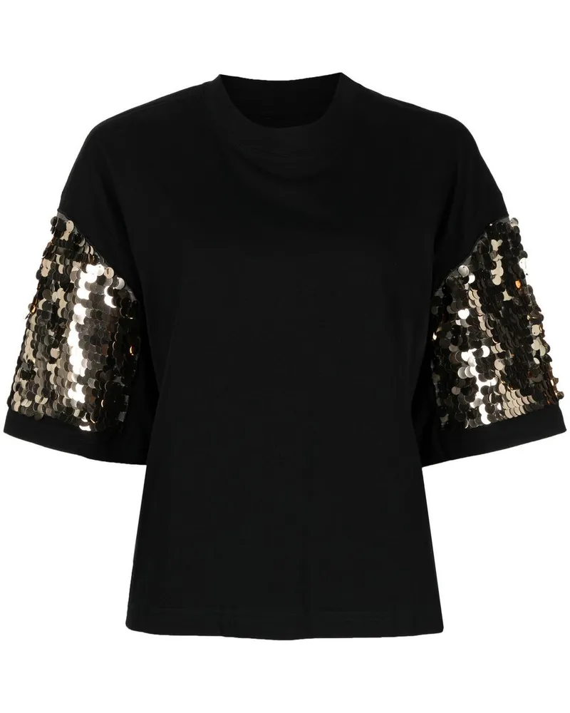 Antonio Marras T-Shirt mit Pailletten Schwarz