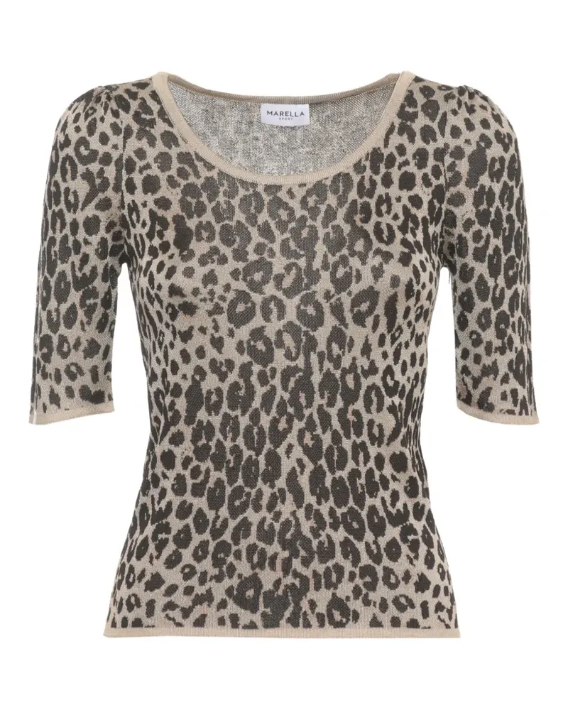 MARELLA leopard-print T-shirt - Nude Nude