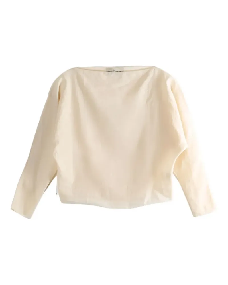 Cortana boat neck top - Nude Nude