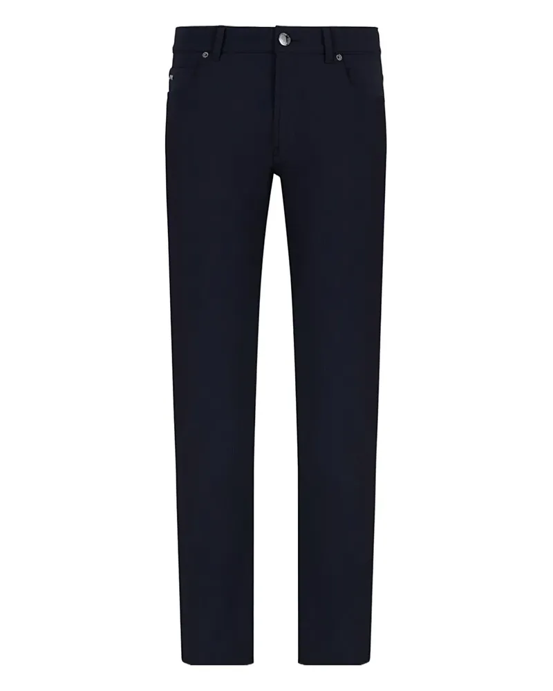 Emporio Armani Canneté-effect trousers - Blau Blau