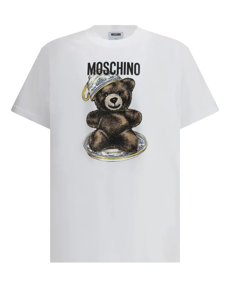 Moschino T-Shirt mit Teddy-Print - Weiß Weiß
