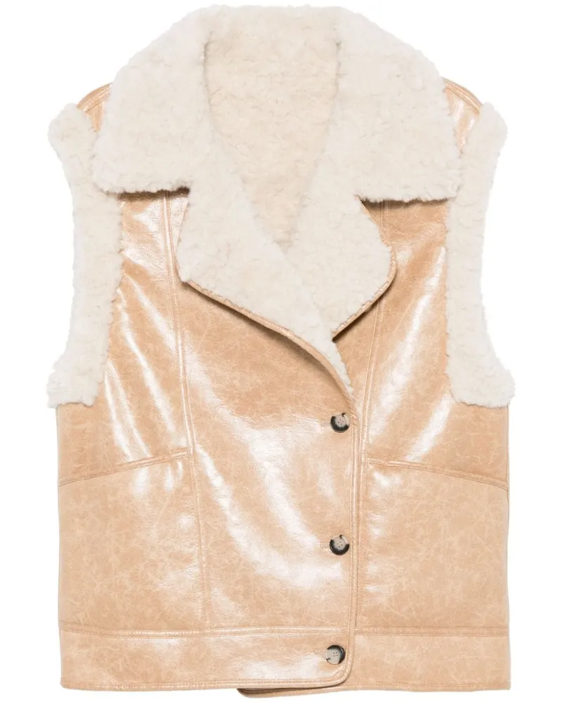 Urbancode Weste aus Faux-Leder - Braun Braun