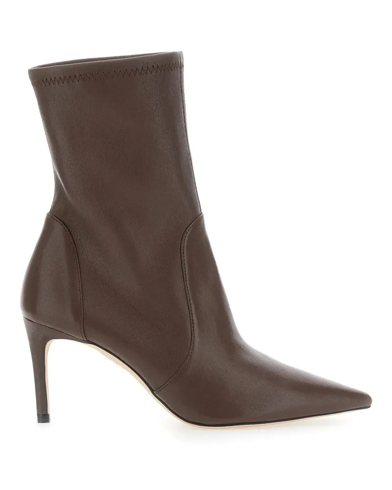 Stuart Weitzman Stuart Power pointed-toe ankle boots - Braun Braun