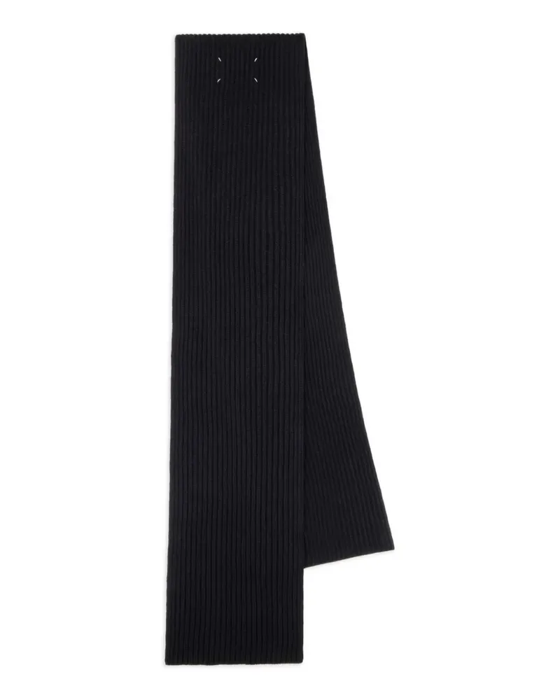 Maison Margiela Gerippter Schal - Schwarz Schwarz