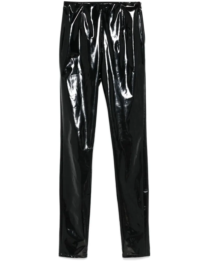 Patrizia Pepe Leggings aus Vinyl - Schwarz Schwarz