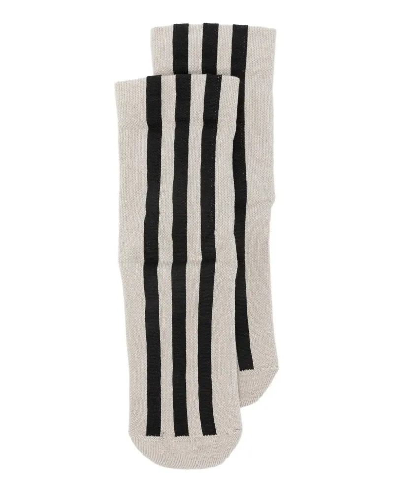 Y-3 Gestreifte Socken - Grau Grau