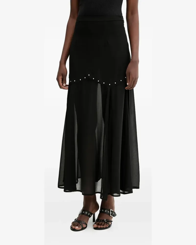 Never Fully Dressed A-line maxi skirt - Schwarz Schwarz