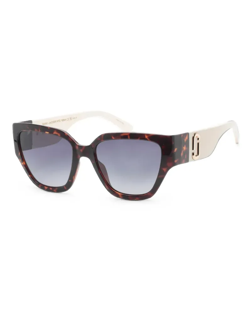 Marc Jacobs tortoiseshell-effect oversized-frame sunglasses - Braun Braun