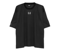 T-Shirt mit Logo-Stickerei - Schwarz