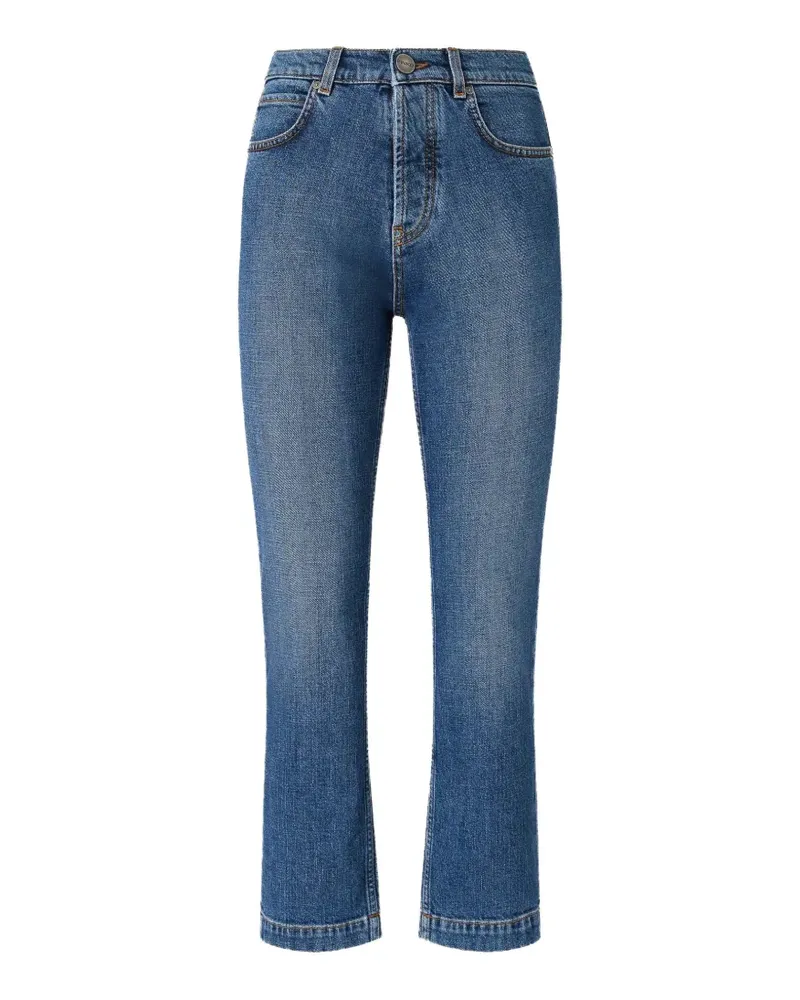 Pinko Ausgeblichene Cropped-Jeans - Blau Blau