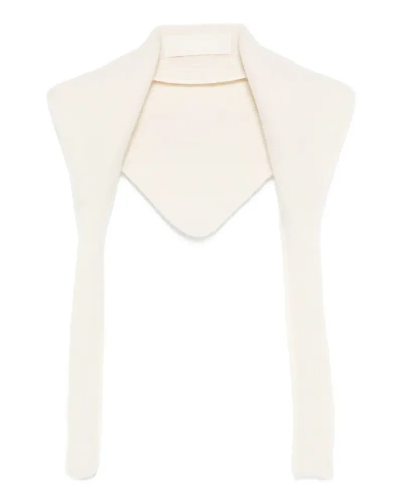 Jacquemus ribbed-knit collar scarf - Weiß Weiß