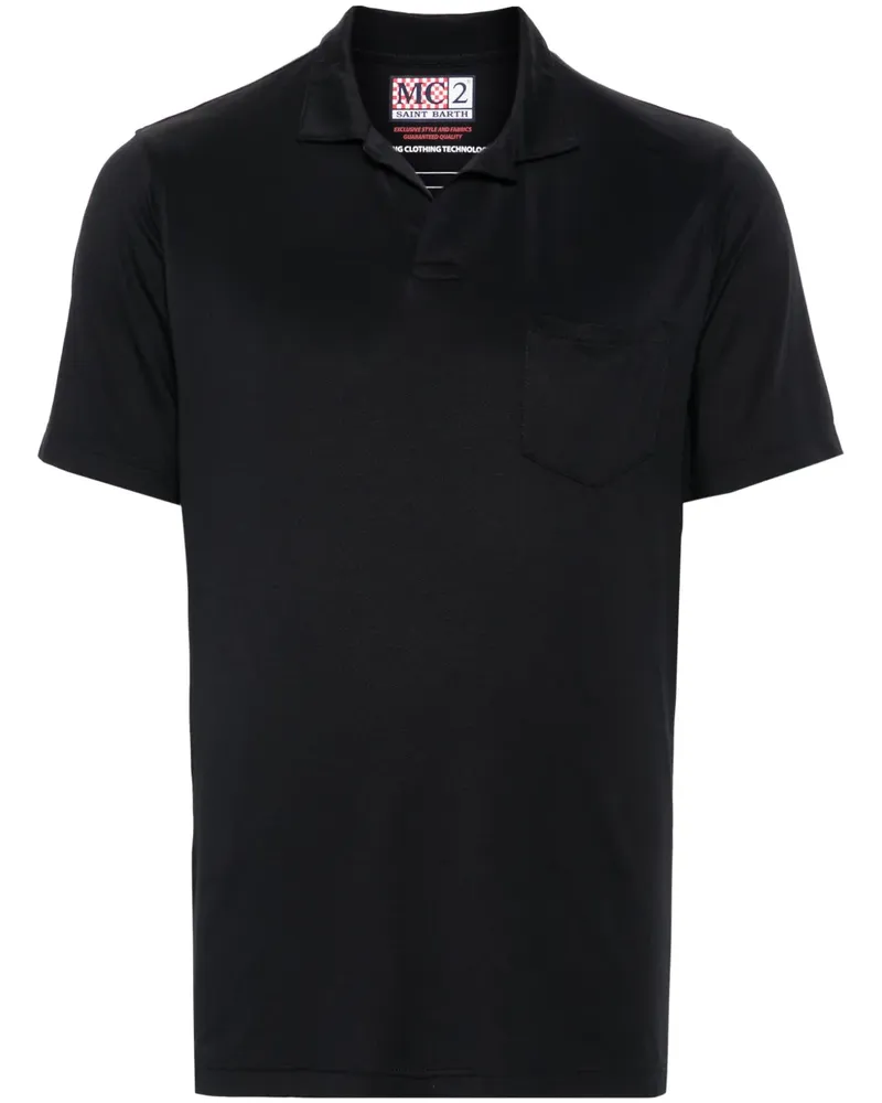 MC2 Saint Barth Poloshirt aus Stretch-Jersey - Schwarz Schwarz