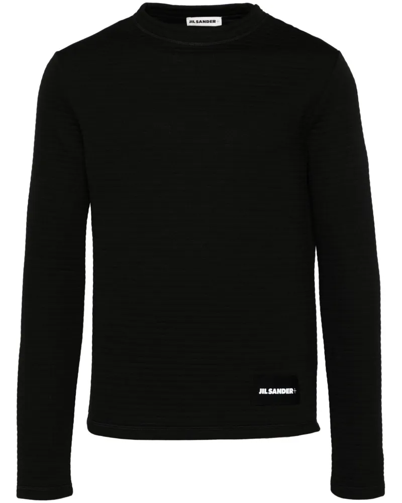 Jil Sander Strukturiertes Langarmshirt - Schwarz Schwarz