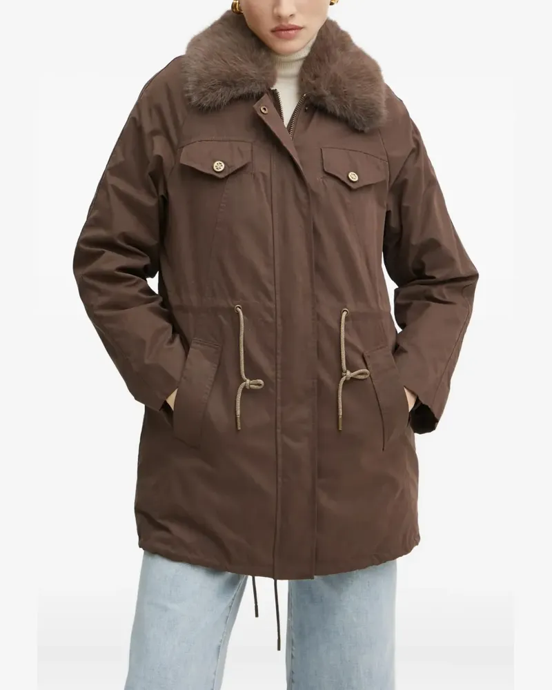 Guess Jacke mit Kragen aus Faux Fur - Braun Braun