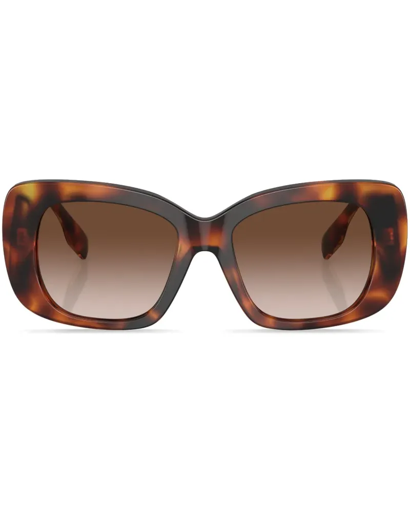 Burberry Eckige Sonnenbrille mit Logo-Print - Grün Grün