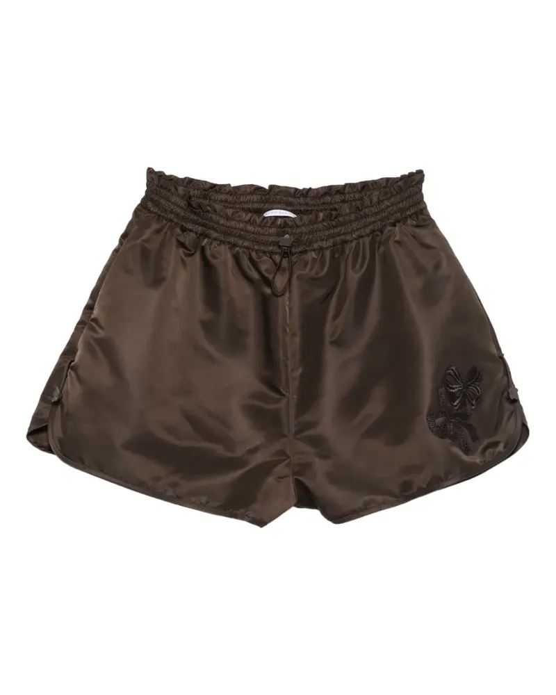 Cecilie Bahnsen Colette bow-embroidered shorts - Braun Braun