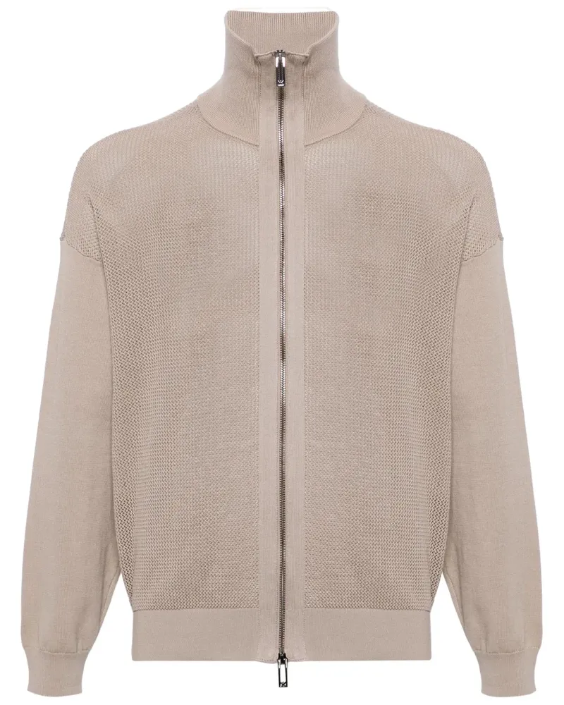 Emporio Armani Cardigan mit Reißverschluss - Nude Nude